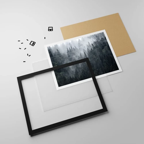 Poster in black frame - Forest World - 40x30 cm