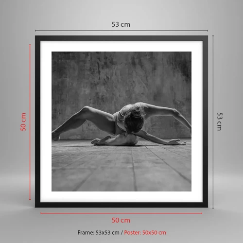 Poster in black frame - Found Symmetry - 50x50 cm