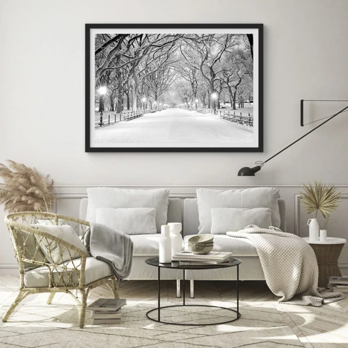 Poster in black frame - Four Seasons: Winter - 100x70 cm