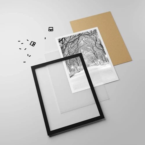 Poster in black frame - Four Seasons: Winter - 40x50 cm