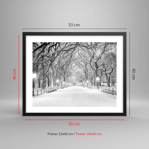 Poster in black frame - Four Seasons: Winter - 50x40 cm