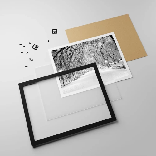 Poster in black frame - Four Seasons: Winter - 50x40 cm