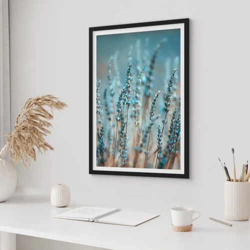 Poster in black frame - Fragrant Grass - 50x70 cm