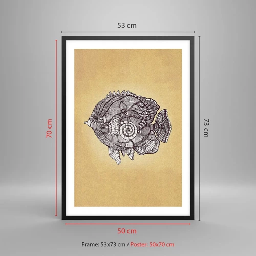 Poster in black frame - From the Ocean of Ornaments - 50x70 cm