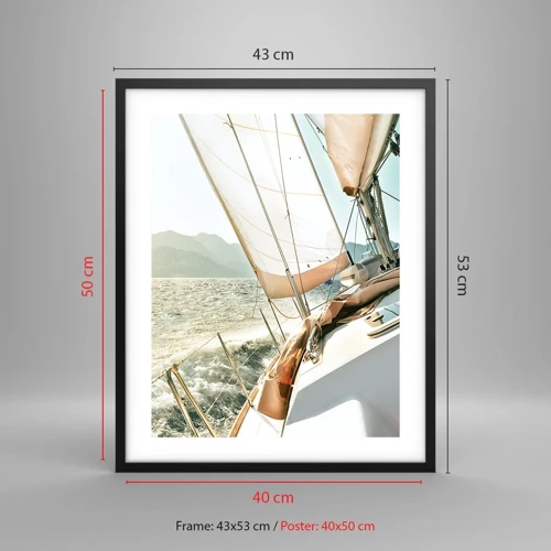 Poster in black frame - Full Sail - 40x50 cm