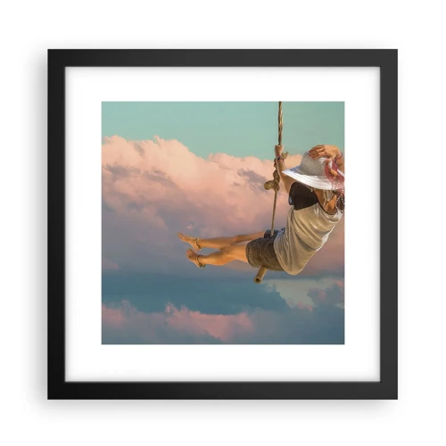 Poster in black frame - Fun in the Clouds - 30x30 cm