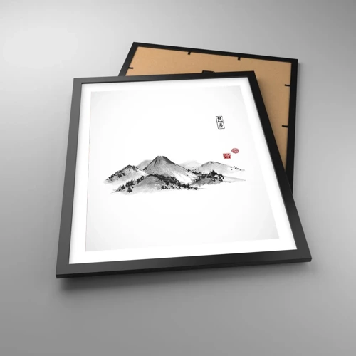 Poster in black frame - Further and Further - 40x50 cm