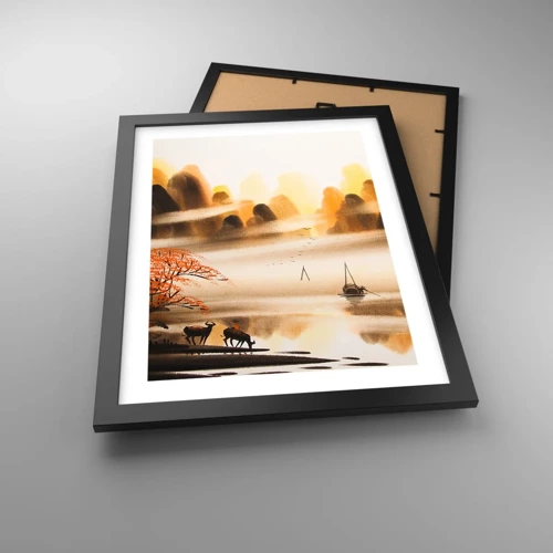 Poster in black frame - Further than Far East - 30x40 cm