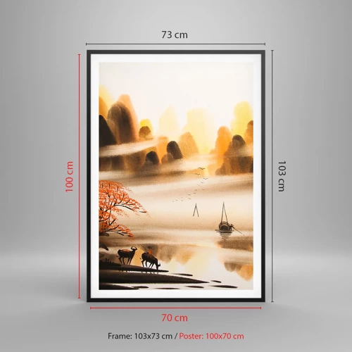 Poster in black frame - Further than Far East - 70x100 cm