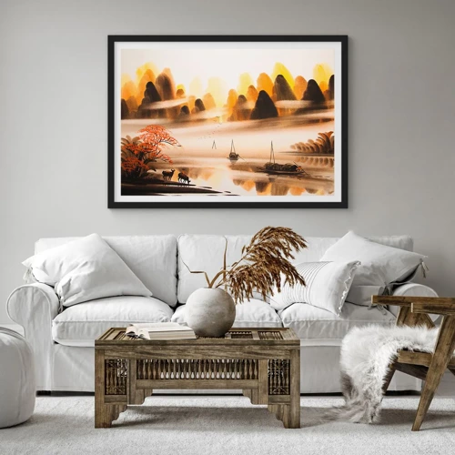 Poster in black frame - Further than Far East - 70x50 cm