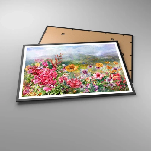 Poster in black frame - Garden which Went Crazy - 100x70 cm