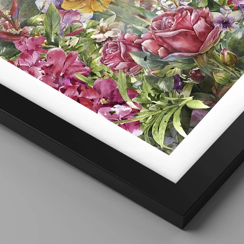 Poster in black frame - Garden which Went Crazy - 100x70 cm