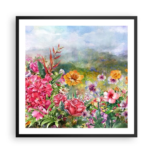 Poster in black frame - Garden which Went Crazy - 60x60 cm