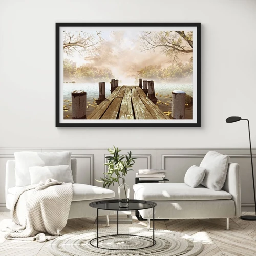 Poster in black frame - Gentle Sadness of Autumn - 70x50 cm