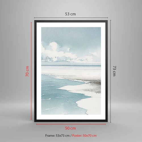 Poster in black frame - Gentle Tide - 50x70 cm