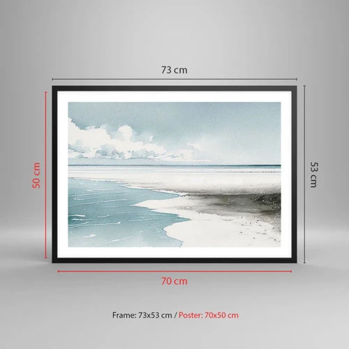 Poster in black frame - Gentle Tide - 70x50 cm