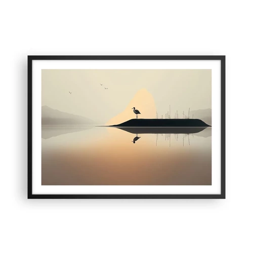 Poster in black frame - Gentleman on the Lake - 70x50 cm