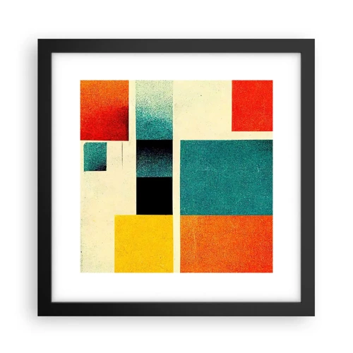 Poster in black frame - Geometric Abstract - Good Energy - 30x30 cm