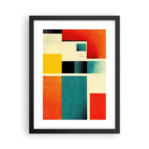 Poster in black frame - Geometric Abstract - Good Energy - 30x40 cm