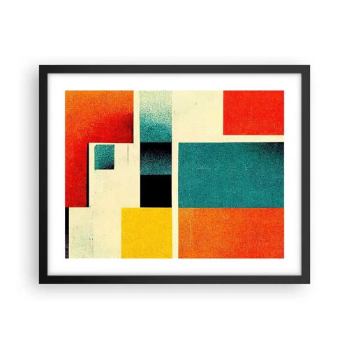 Poster in black frame - Geometric Abstract - Good Energy - 50x40 cm