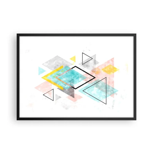 Poster in black frame - Geometric Play - 70x50 cm