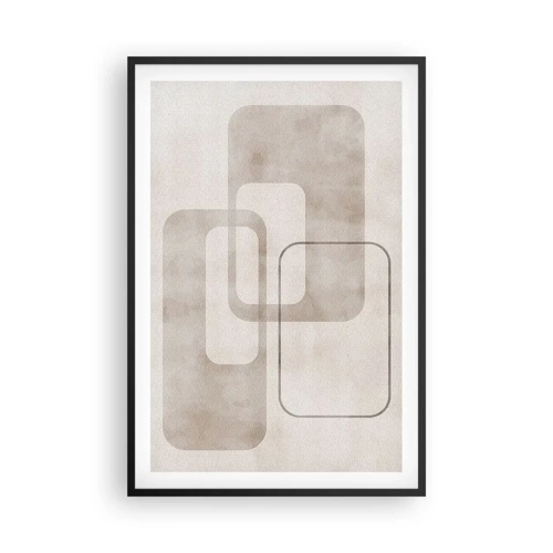 Poster in black frame - Geometrical Grout - 61x91 cm