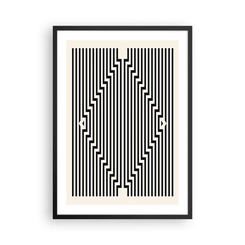 Poster in black frame - Geometrical Illusion - 50x70 cm