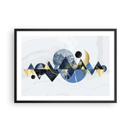 Poster in black frame - Geometrical Landscape - 70x50 cm