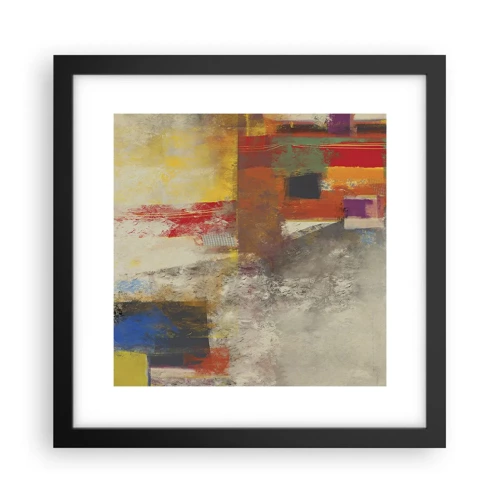 Poster in black frame - Geometry of Colours - 30x30 cm