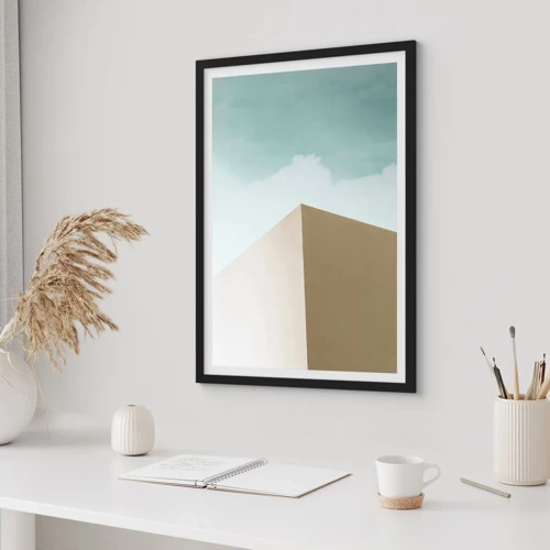 Poster in black frame - Geometry of a Sunny summer - 50x70 cm