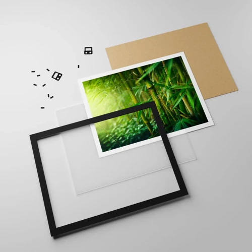 Poster in black frame - Getting to Know the Green - 100x70 cm