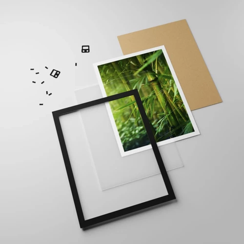 Poster in black frame - Getting to Know the Green - 40x50 cm
