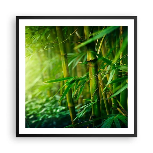 Poster in black frame - Getting to Know the Green - 60x60 cm