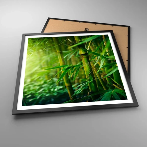 Poster in black frame - Getting to Know the Green - 60x60 cm