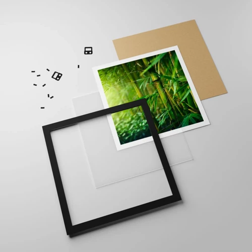 Poster in black frame - Getting to Know the Green - 60x60 cm