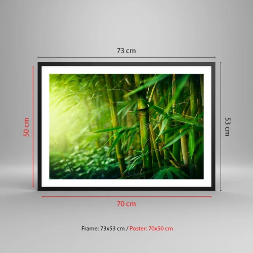 Poster in black frame - Getting to Know the Green - 70x50 cm