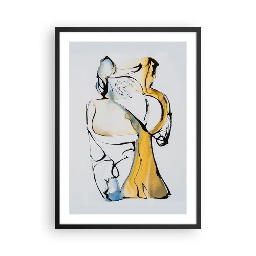 Poster in black frame - Glass Abstract - 50x70 cm