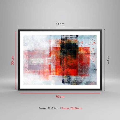 Poster in black frame - Glowing Composition - 70x50 cm