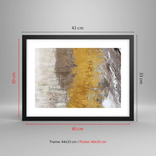 Poster in black frame - Golden Blast - 40x30 cm