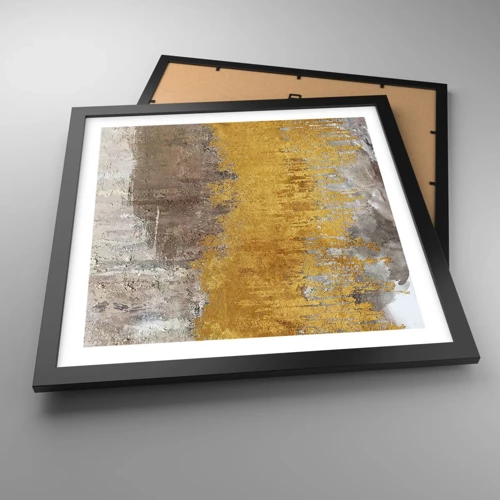 Poster in black frame - Golden Blast - 40x40 cm