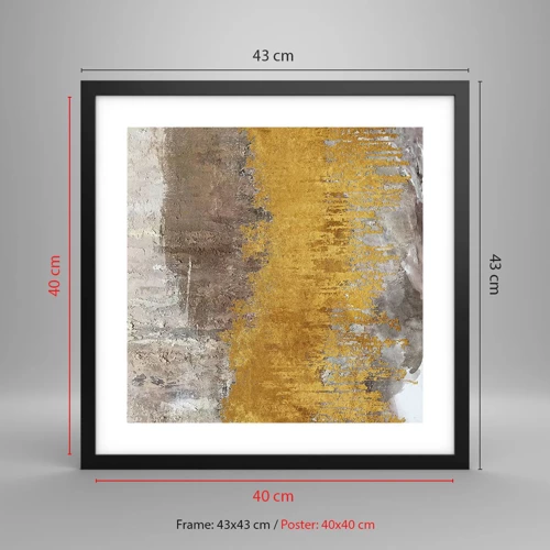 Poster in black frame - Golden Blast - 40x40 cm