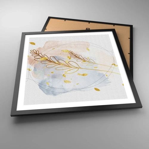 Poster in black frame - Golden Blast - 50x50 cm