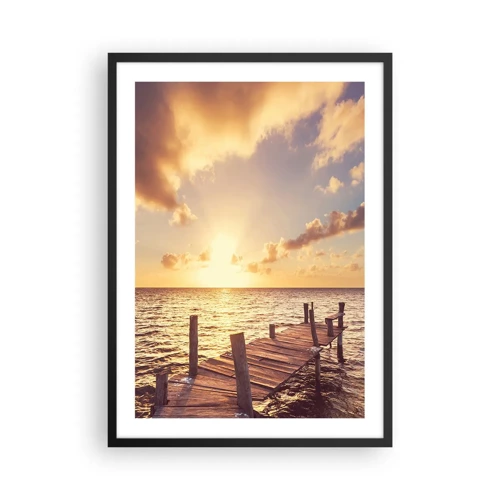 Poster in black frame - Golden Land of Tranquility - 50x70 cm