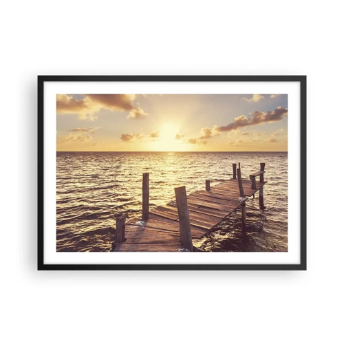 Poster in black frame - Golden Land of Tranquility - 70x50 cm