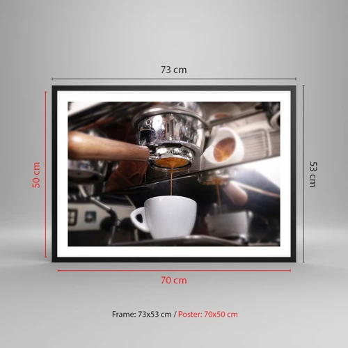 Poster in black frame - Good Moment of the Day - 70x50 cm