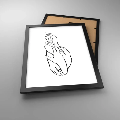 Poster in black frame - Good Touch - 30x40 cm