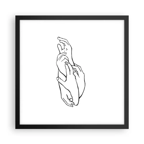 Poster in black frame - Good Touch - 40x40 cm