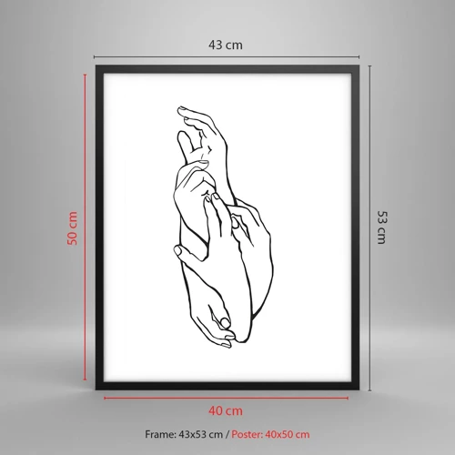 Poster in black frame - Good Touch - 40x50 cm