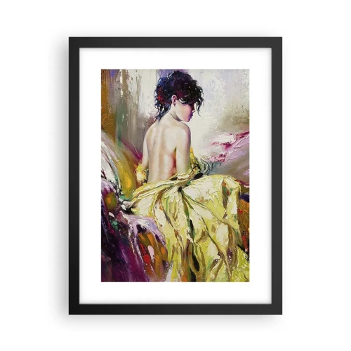 Poster in black frame - Graceful in Yellow - 30x40 cm