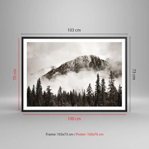 Poster in black frame - Granite Ruler - 100x70 cm